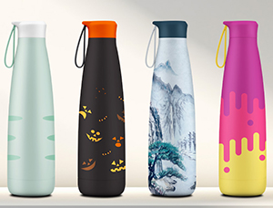 Which processes can achieve colorful patterns on the surface of thermos cups? Which one is more cost-effective