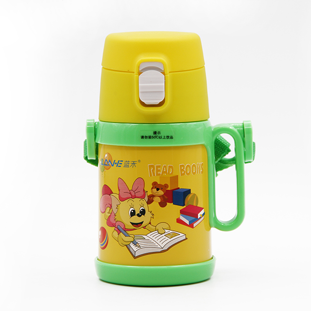 RTS Stainless steel vacuum insulated small kids baby straw bottle thermos flask for baby